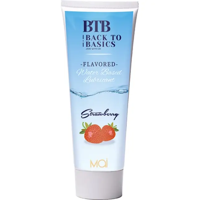 Лубрикант на водной основе BTB Water Based Lubricant с ароматом клубники - 75 мл