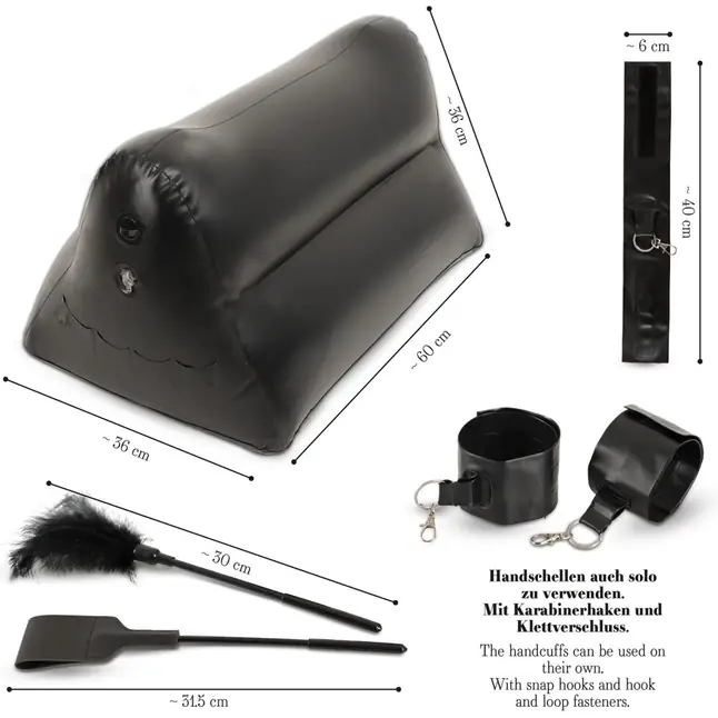 Надувная любовная подушка Portable Triangle Cushion с аксессуарами - You2Toys. Фотография 6.