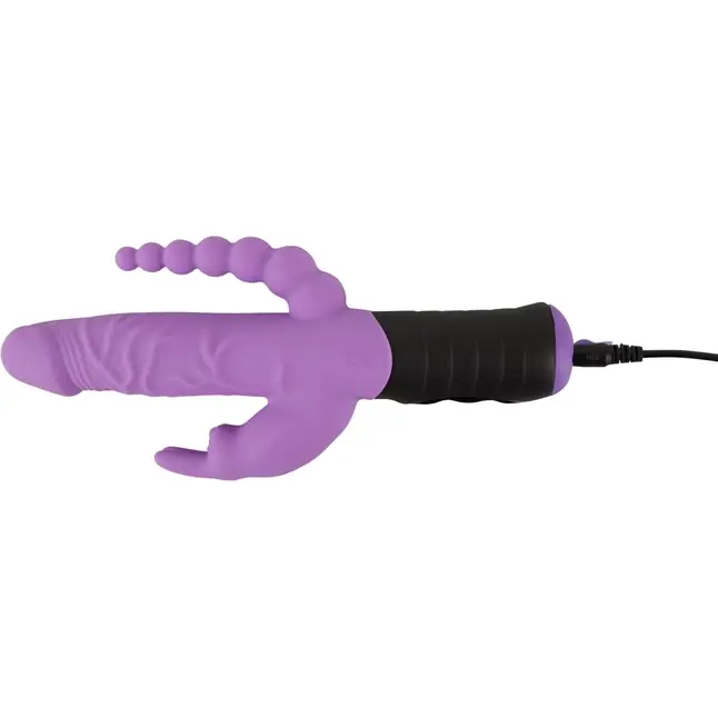 Сиреневый тройной вибратор Triple Vibrator - 22,2 см - You2Toys. Фотография 8.