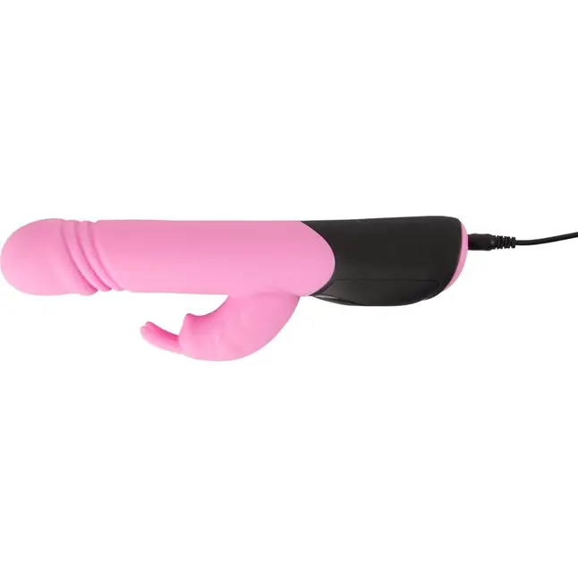 Розовый вибратор-кролик Thrusting Rabbit - 25 см - You2Toys. Фотография 5.