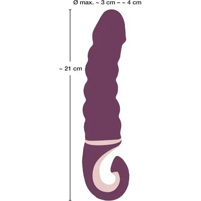 Фиолетовый вибратор Shaking Vibrator - 21 см - JAVIDA. Фотография 5.