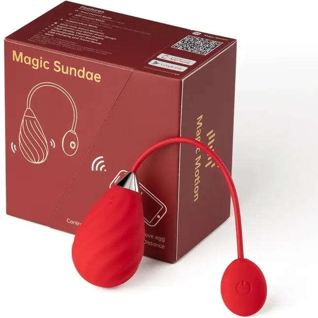 Красное виброяйцо Magic Motion Sundae. Фотография 5.