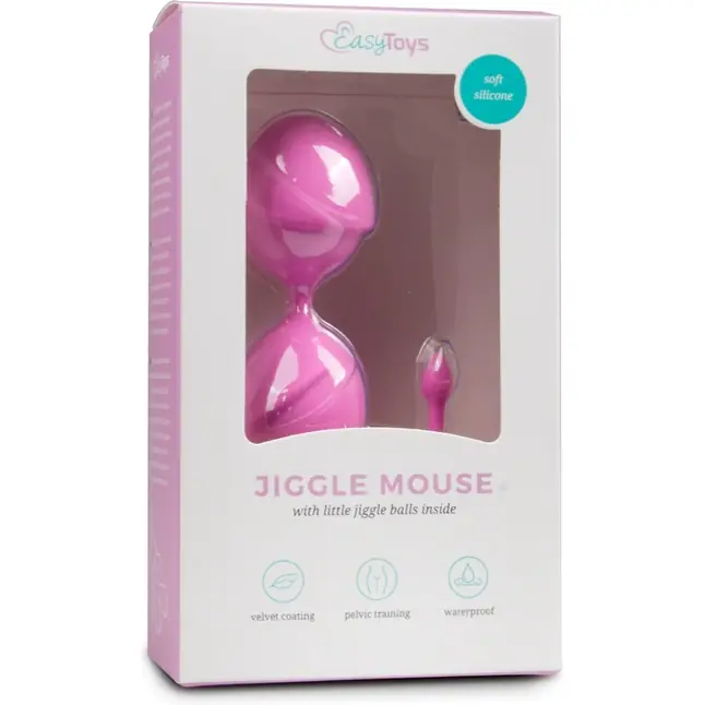 Розовые вагинальные шарики Jiggle Mouse - Geisha Collection. Фотография 5.