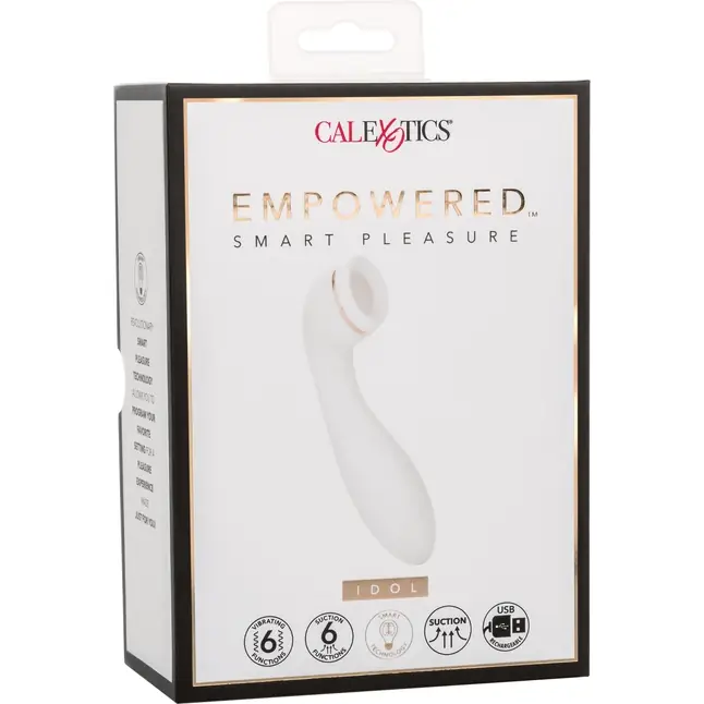 Белый вакуумный вибромассажер Empowered Smart Pleasure Idol - 17,75 см - Empowered. Фотография 10.
