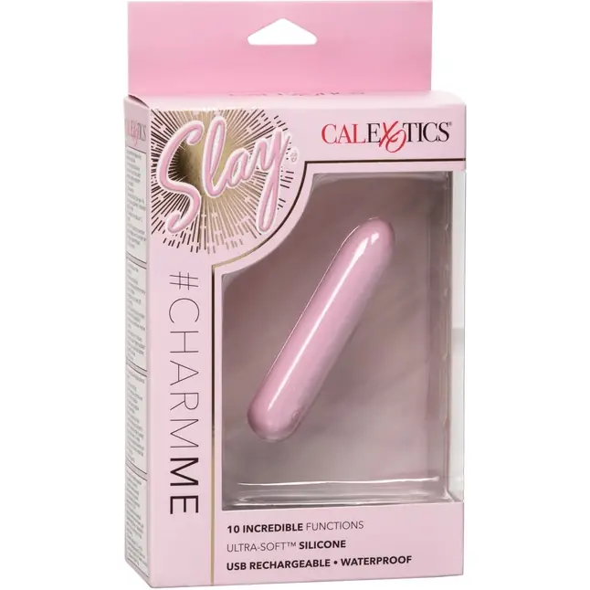 Розовый гибкий мини-вибратор #CharmMe - 9,5 см - Slay. Фотография 6.