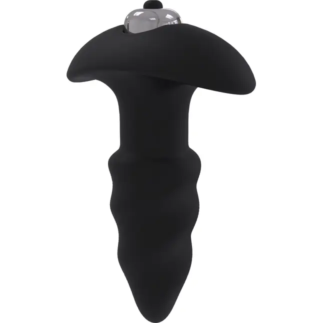 Черная анальная вибровтулка Single Speed Love Arrow Plug - 9,8 см - Essentials. Фотография 2.