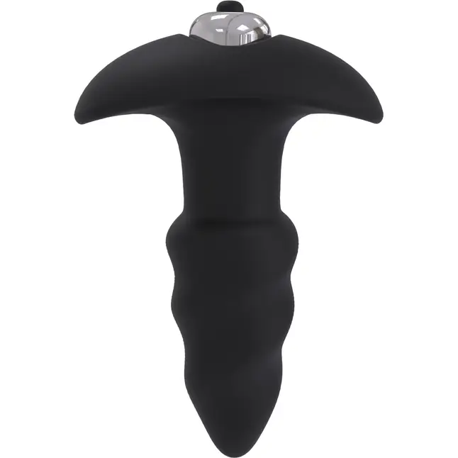Черная анальная вибровтулка Single Speed Love Arrow Plug - 9,8 см - Essentials