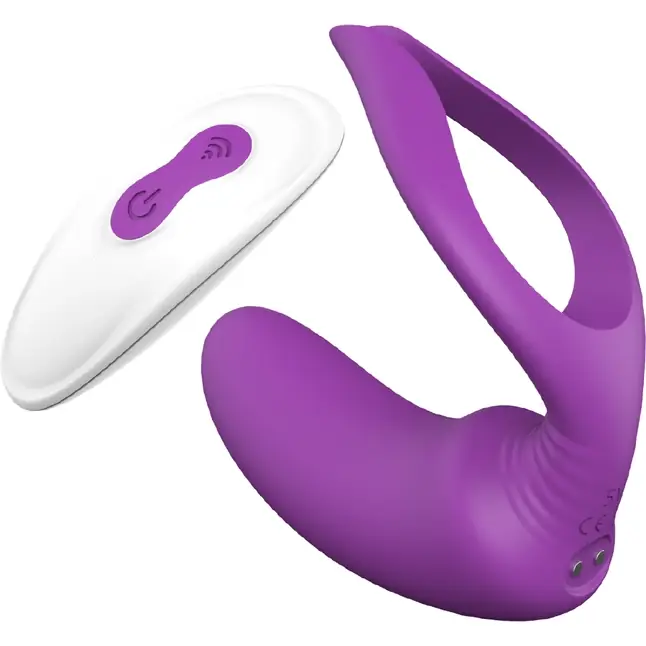 Фиолетовый анальный вибратор REMOTE PRIVATE PLEASER - Cheeky Love