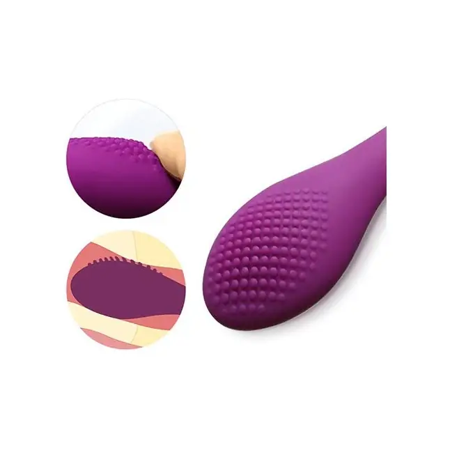 Фиолетовый вибромассажер G-Spot Evelyn - 15,1 см. Фотография 8.