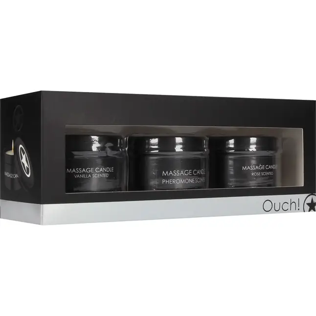 Набор из 3 массажных свечей Massage Candle Set - Ouch!. Фотография 4.