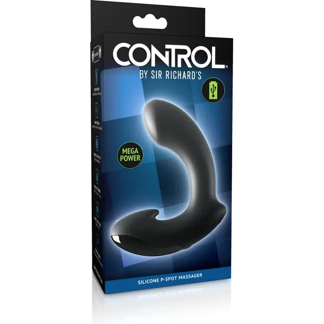 Черный вибромассажер простаты Ultimate Silicone P-Spot Massager - Sir Richard s: CONTROL. Фотография 5.