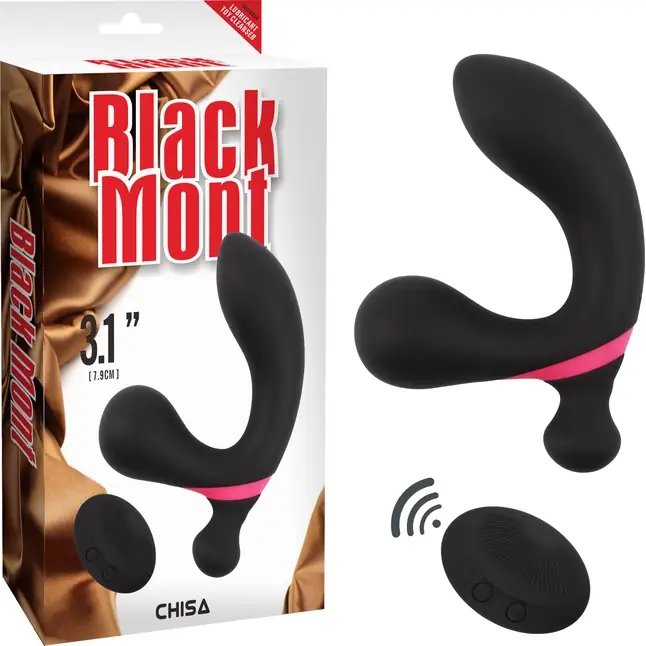 Черный вибростимулятор простаты P-spot Probe - 13 см - Black Mont. Фотография 3.