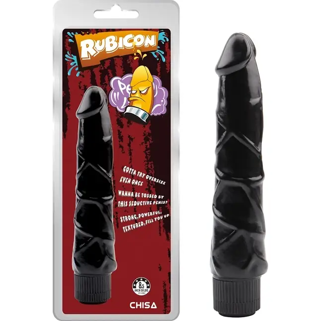 Черный вибратор-реалистик Ignite Vibrating Cock - 21,5 см - Rubicon. Фотография 2.