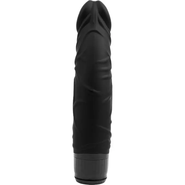 Черный вибратор-реалистик Thick Realistic Dildo - 19,5 см - M-Mello. Фотография 3.