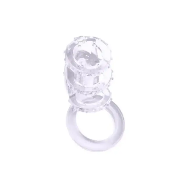 Прозрачная насадка на пенис с вибрацией Dual Vibrating Cock Cage - GK Power. Фотография 3.