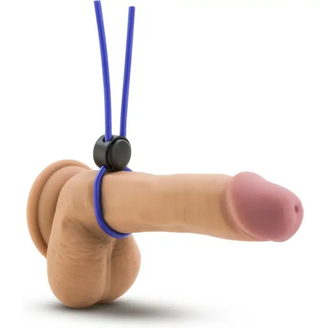 Синее эрекционное лассо Silicone Loop Cock Ring - Stay Hard. Фотография 4.