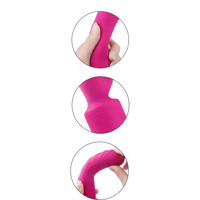 Ярко-розовый жезловый вибратор Heating Bodywand с нагревом - 23,2 см - Vibes of Love. Фотография 3.
