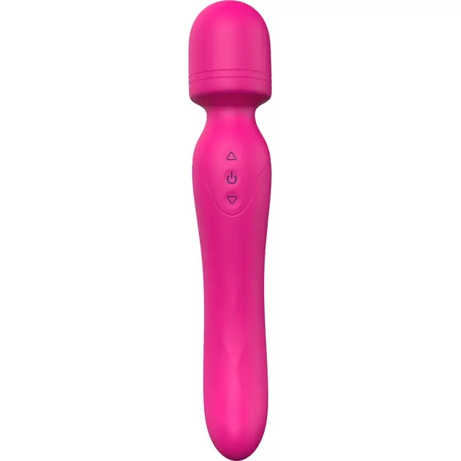 Ярко-розовый жезловый вибратор Heating Bodywand с нагревом - 23,2 см - Vibes of Love. Фотография 5.