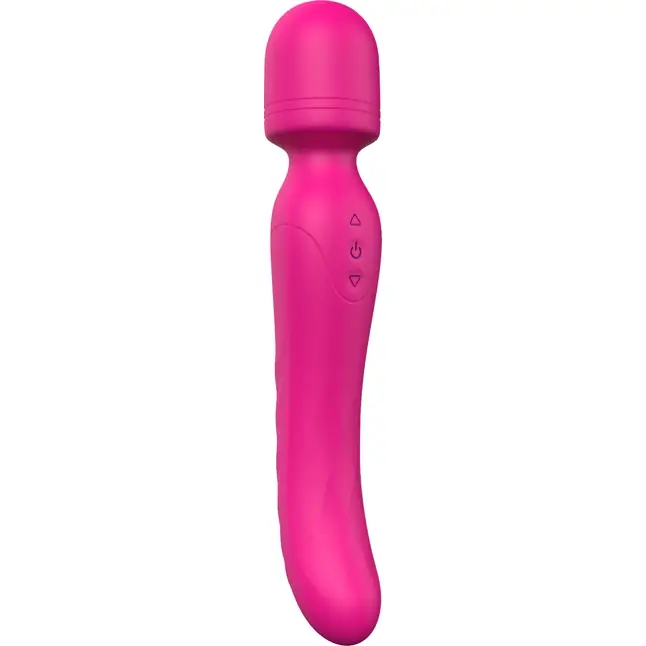 Ярко-розовый жезловый вибратор Heating Bodywand с нагревом - 23,2 см - Vibes of Love