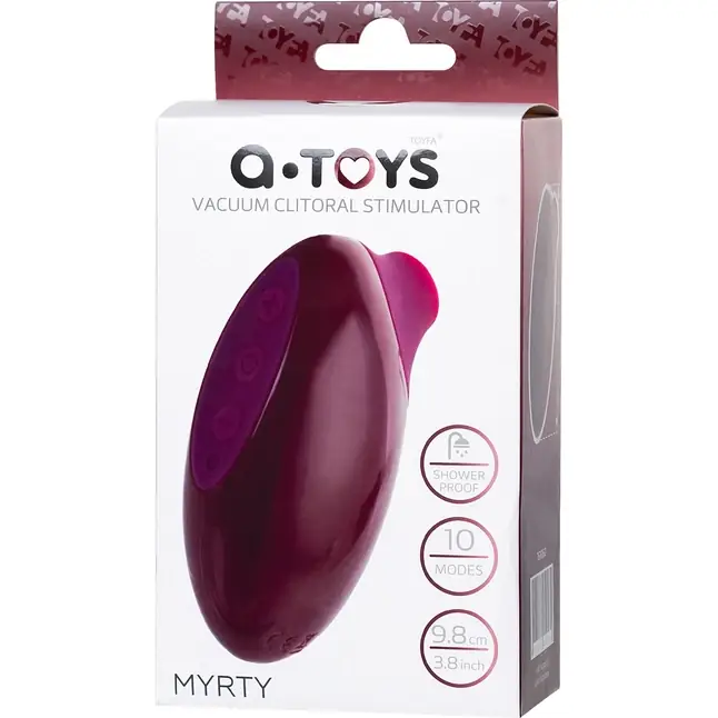 Бордовый вакуумный стимулятор клитора Myrty. Фотография 8.
