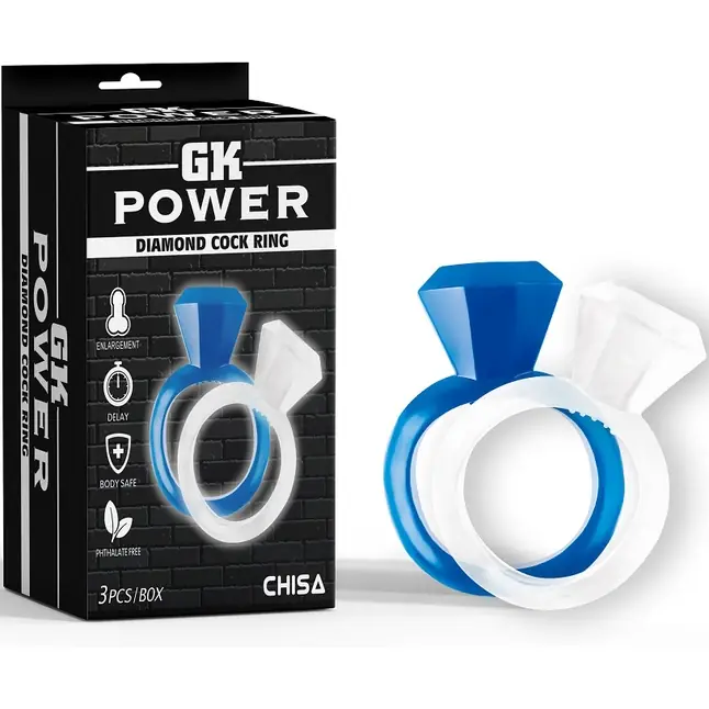 Набор из 2 эрекционных колец Diamond Cock Rings - GK Power