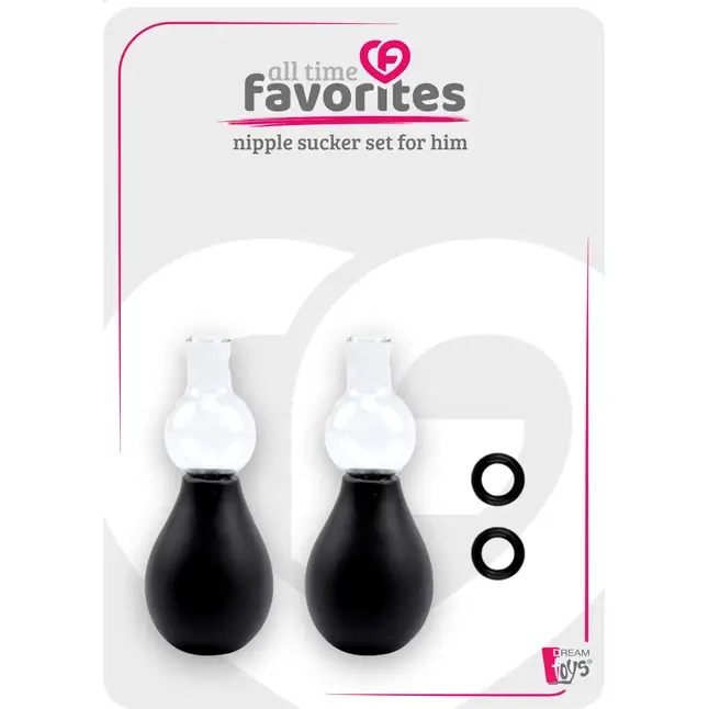 Вакуумные помпы на соски для мужчин NIPPLE SUCKER SET - All Time Favorites. Фотография 4.