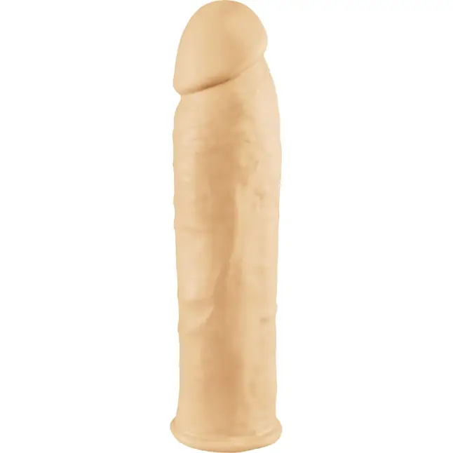 Телесная силиконовая насадка на пенис с вибрацией ORGASM GENERATOR 7 SLEEVE VIBRATING - 17 см