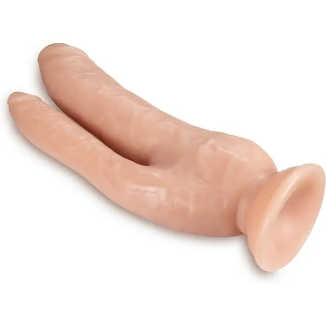 Телесный фаллоимитатор 8 Inch DP Cock - 20,32 см - Dr. Skin. Фотография 3.