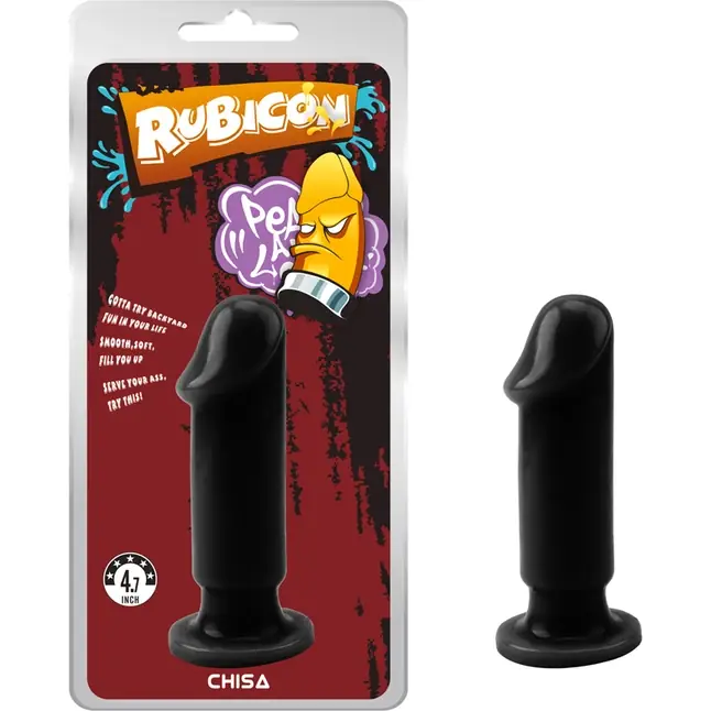 Черный анальный фаллоимитатор Evil Dildo Plug M - 12,5 см - Rubicon. Фотография 3.
