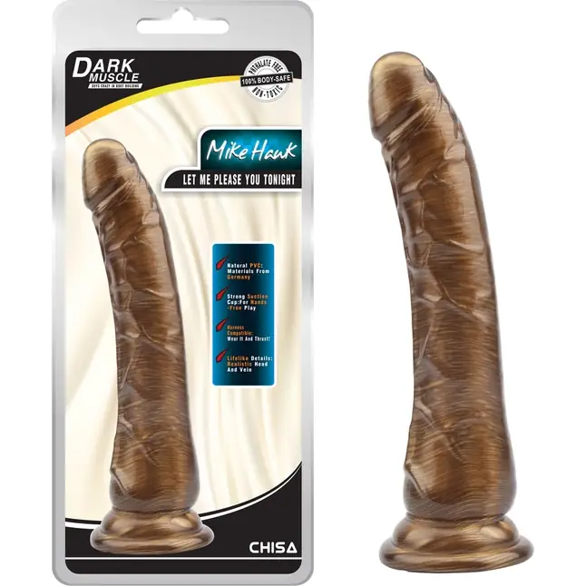 Золотистый фаллоимитатор Mike Hawk - 21,5 см - Dark Muscle. Фотография 5.