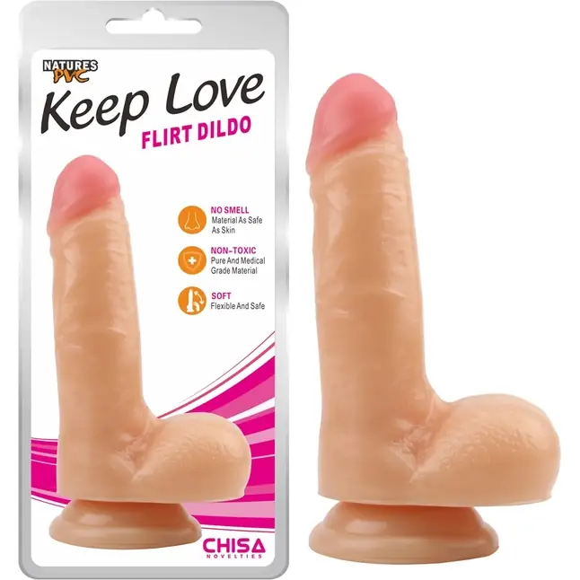 Телесный фаллоимитатор Flirt Dildo - 17 см - Keep Love. Фотография 2.