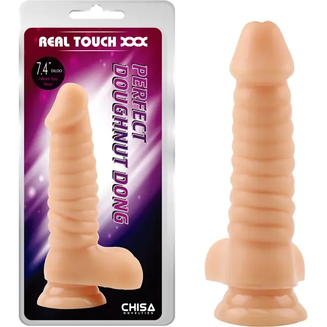 Телесный фаллоимитатор Perfect Doughnut Dong - 19 см - Real Touch XXX. Фотография 2.