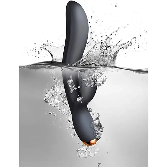 Черный вибратор-кролик Regala Rabbit - 22,5 см. Фотография 3.