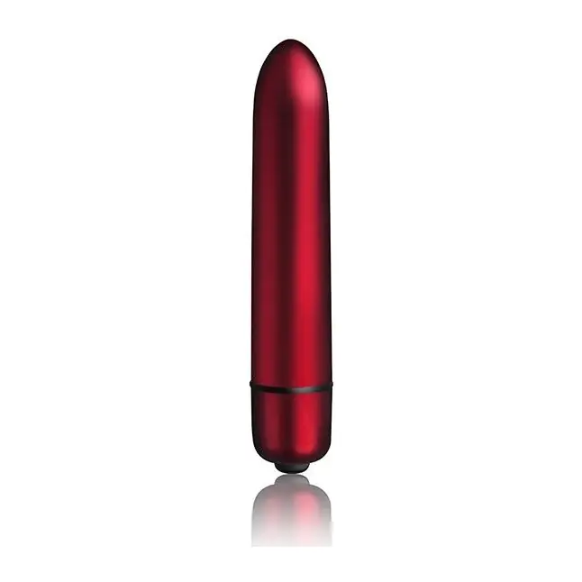 Красная гладкая вибропуля Scarlet Velvet - 9 см
