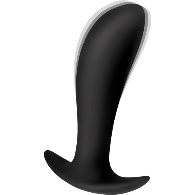 Черный стимулятор простаты Silicone Prostate Vibrator with Remote Control - 12 см - Under Control. Фотография 2.