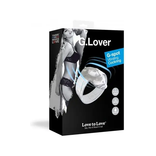 Прозрачное эрекционное виброкольцо G-Lover. Фотография 2.