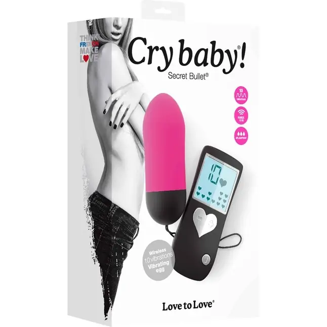 Ярко-розовая вибропуля Cry Baby - 8 см. Фотография 5.