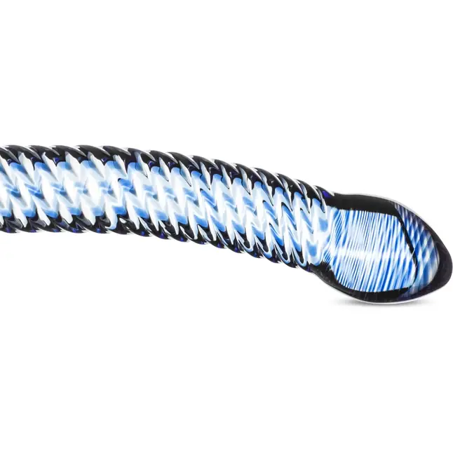 Голубой стеклянный фаллоимитатор Glass Dildo No.5 - 18 см - Gildo. Фотография 2.