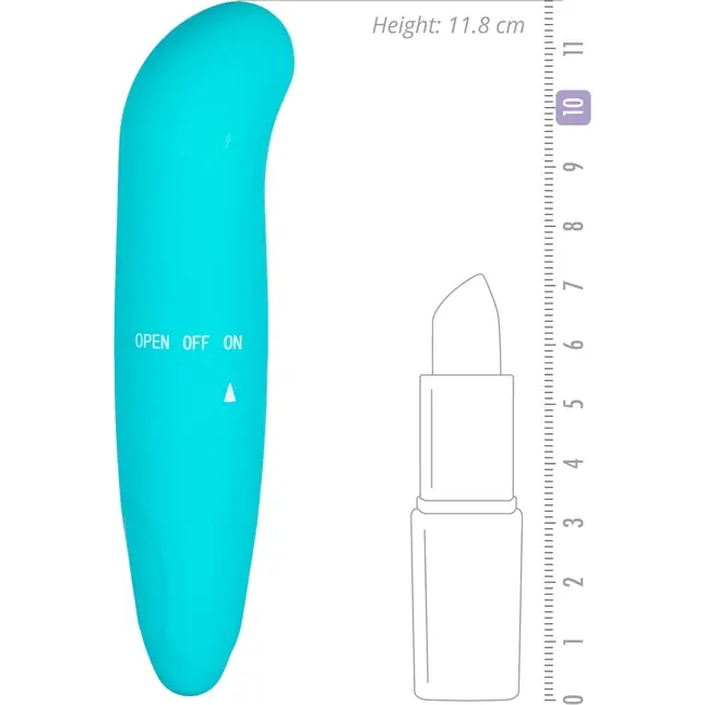 Голубой мини-вибратор для G-стимуляции Easytoys Mini G-Spot Vibrator - 12 см - Mini Vibe Collection. Фотография 4.