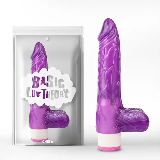 Фиолетовый вибратор Luv Pleaser - 20 см - Basic Luv Theory. Фотография 5.