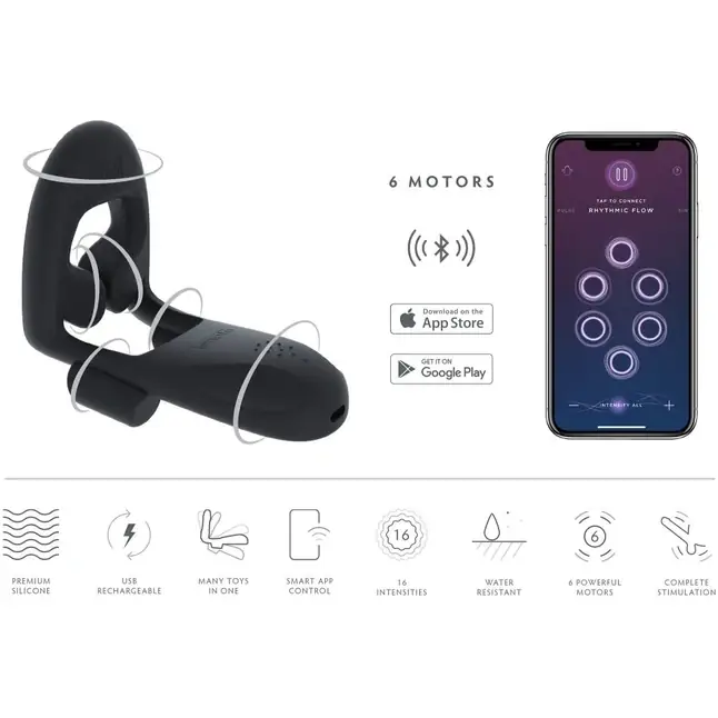 Черное технологичное эрекционное кольцо MysteryVibe Tenuto. Фотография 4.