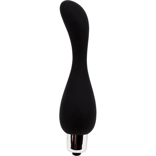 Черный анальный вибратор Vibrating Smoothie - 13 см - Black Mont