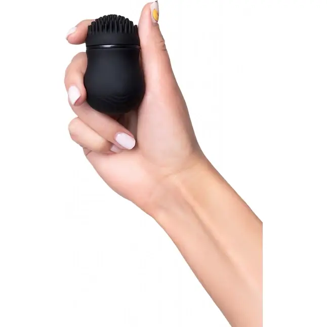 Черный стимулятор клитора PPP CURU-CURU BRUSH ROTER. Фотография 3.