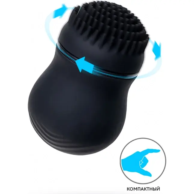 Черный стимулятор клитора PPP CURU-CURU BRUSH ROTER