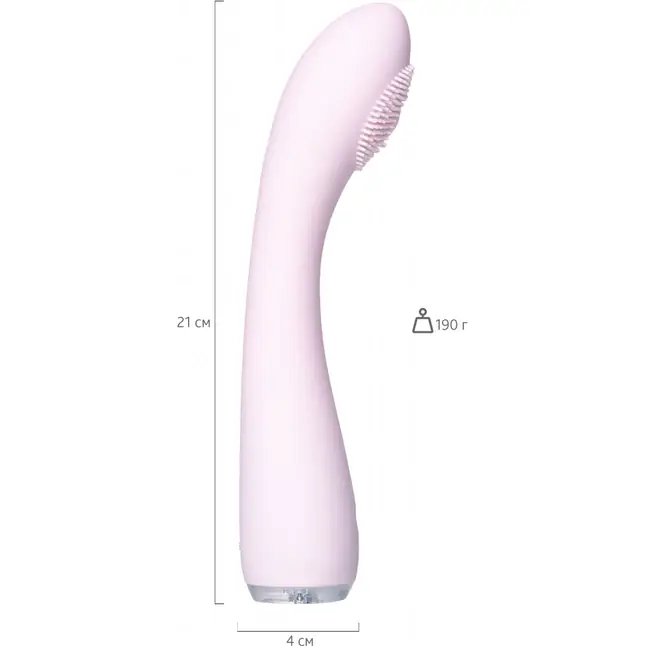 Нежно-розовый вибратор PPP SHIO-PRO - 21 см. Фотография 3.