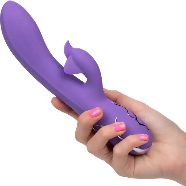 Фиолетовый вибромассажер Inflatable G-Flutter с функцией расширения - 21 см. Фотография 4.