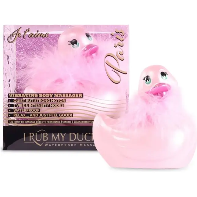 Розовый вибратор-уточка I Rub My Duckie 2.0 Paris. Фотография 2.