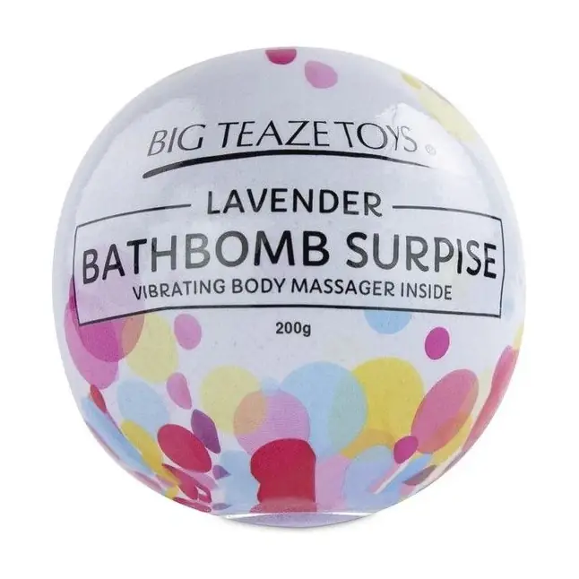 Бомбочка для ванны Bath Bomb Surprise Lavander вибропуля. Фотография 2.