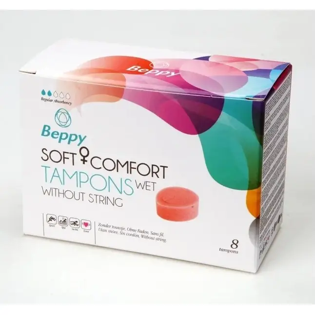 Нежно-розовые тампоны-губки Beppy Tampon Wet - 8 шт. Фотография 3.