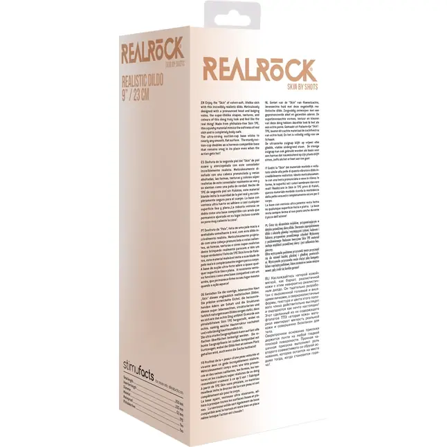 Телесный фаллоимитатор Realistic Dildo - 24 см - RealRock. Фотография 7.